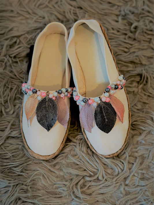 White  Leaf-Pearl line - Espadrille