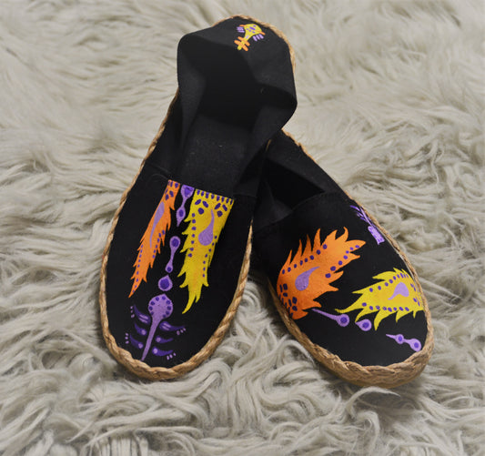 Hand Painted Festival Flame - Espadrille