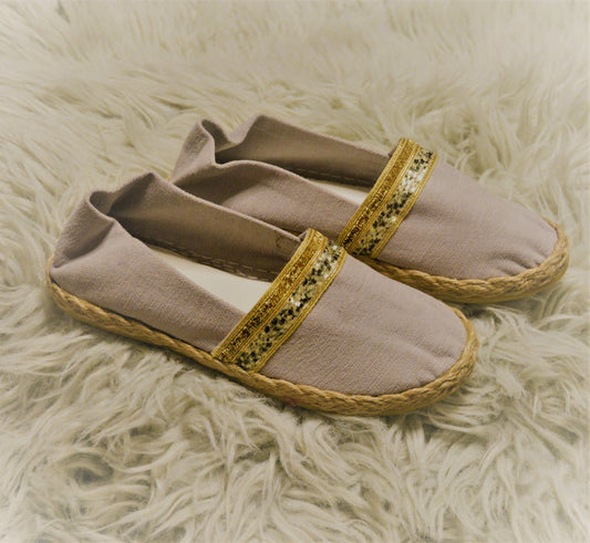 Gold Tassau Golden Ribbon - Espadrille