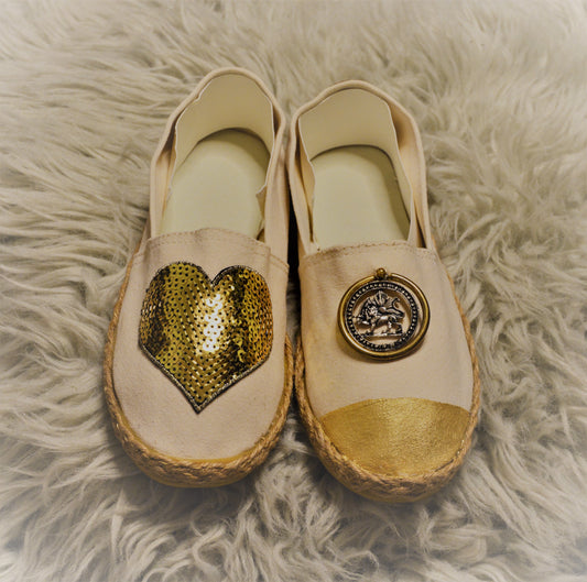 Gold Tassau Lion of Hearts - Espadrille