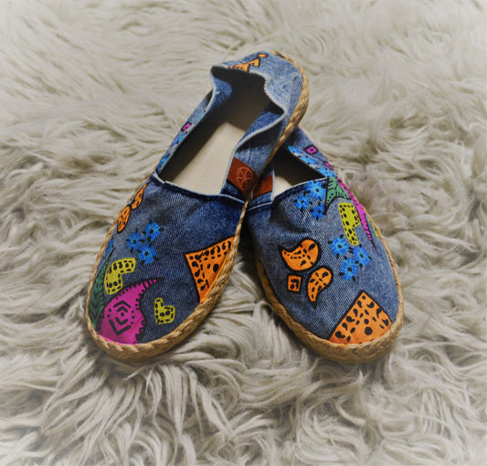 Denim Paisley Rainbow - Espadrille