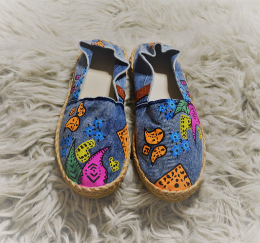 Denim Paisley Rainbow - Espadrille