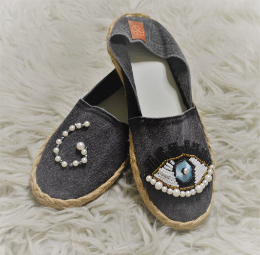 Spiritual Pearl Eye Navy - Espadrille