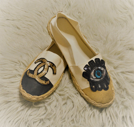 Spiritual Eye Gold & Black - Espadrille